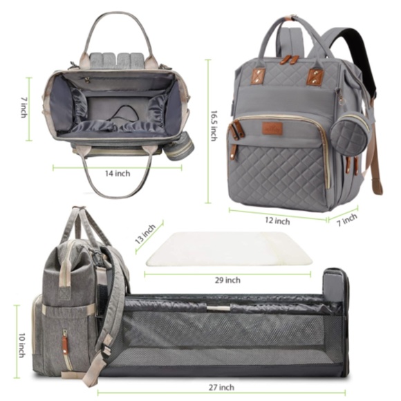 3 in 1 Foldbale Diaper Bag Baby Bed Portable Bag - Picture 11 of 12